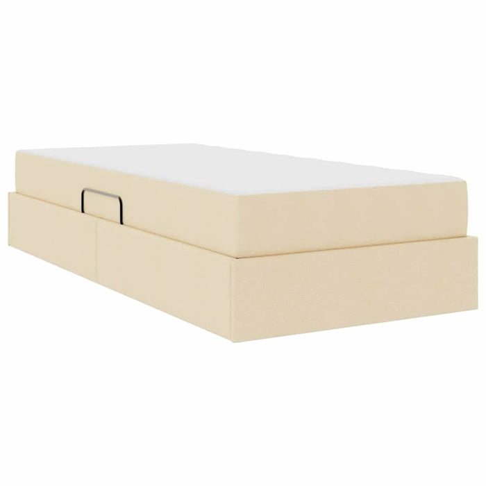 Pat cu saltea și spațiu de depozitare Crem 90 x 200 cm - WALTI WALTI