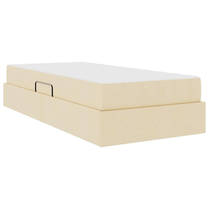 Pat cu saltea și spațiu de depozitare Crem 90 x 200 cm - WALTI WALTI