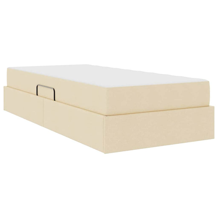 Pat cu saltea și spațiu de depozitare Crem 100 x 200 cm - WALTI WALTI