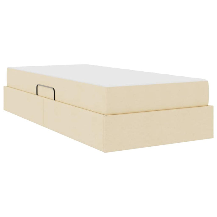 Pat cu saltea și spațiu de depozitare Crem 100 x 200 cm - WALTI WALTI