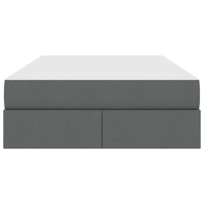 Pat cu saltea și spațiu de depozitare Gri închis 120 x 200 cm - WALTI WALTI