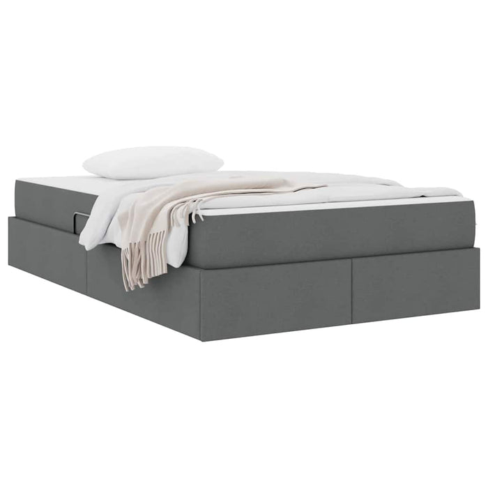 Pat cu saltea și spațiu de depozitare Gri închis 120 x 200 cm - WALTI WALTI