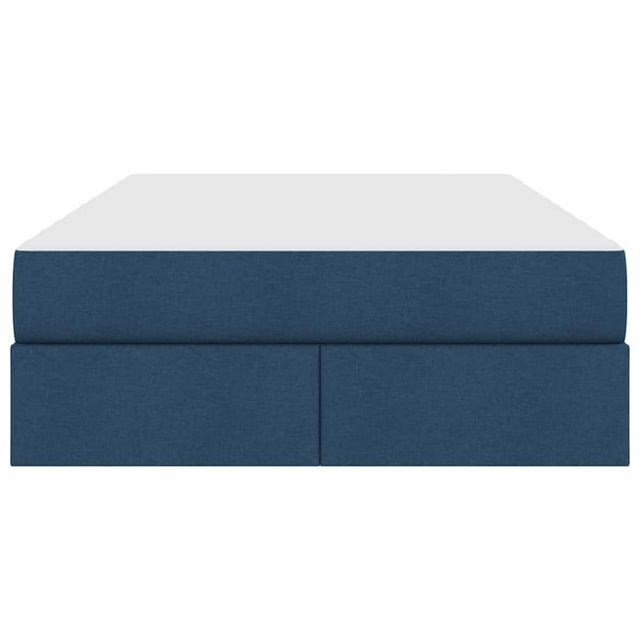 Pat cu saltea și spațiu de depozitare albastru 120 x 200 cm - WALTI WALTI