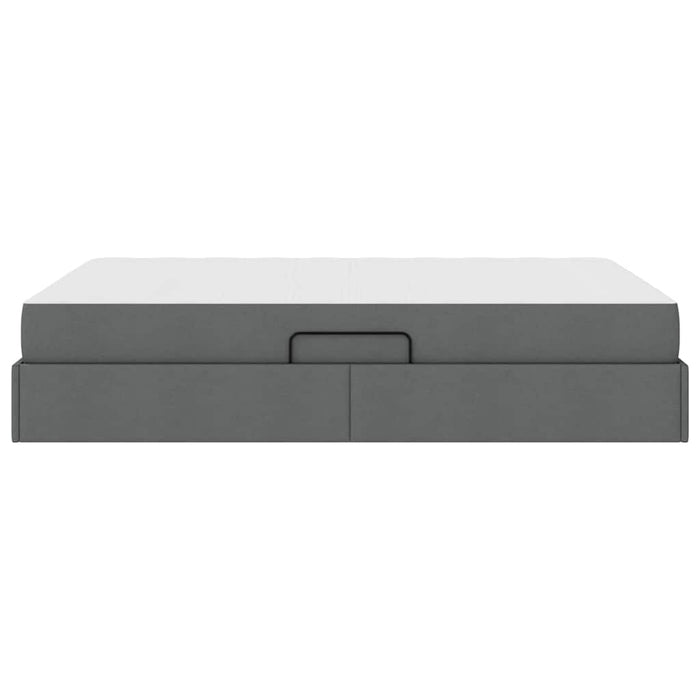 Pat cu saltea și spațiu de depozitare Gri închis 140 x 200 cm - WALTI WALTI