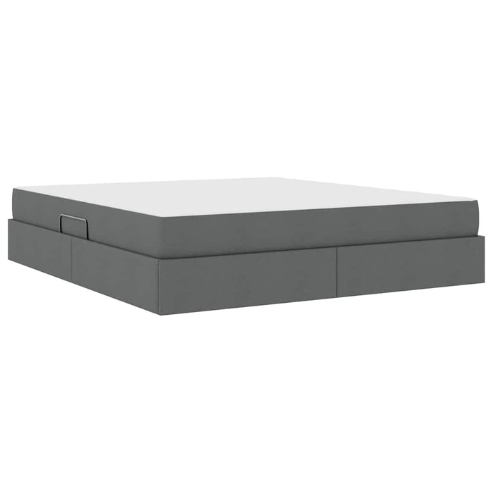 Pat cu saltea și spațiu de depozitare Gri închis 160 x 200 cm - WALTI WALTI