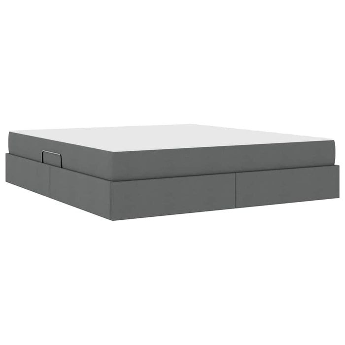 Pat cu saltea și spațiu de depozitare Gri închis 180 x 200 cm - WALTI WALTI