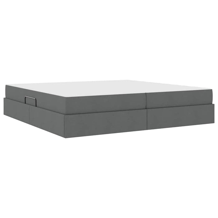 Pat cu saltea și spațiu de depozitare Gri închis 200 x 200 cm - WALTI WALTI
