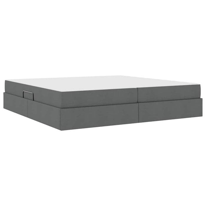 Pat cu saltea și spațiu de depozitare Gri închis 200 x 200 cm - WALTI WALTI