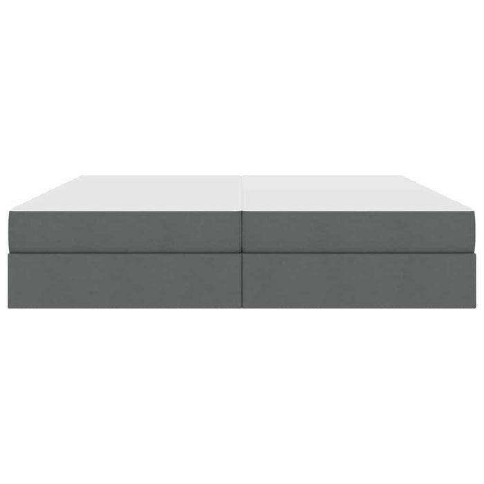 Pat cu saltea și spațiu de depozitare Gri închis 200 x 200 cm - WALTI WALTI