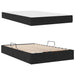 Pat cu saltea și spațiu de depozitare Negru 120 x 200 cm - WALTI WALTI