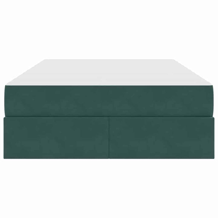 Pat cu saltea și spațiu de depozitare Verde închis 120 x 200 cm - WALTI WALTI