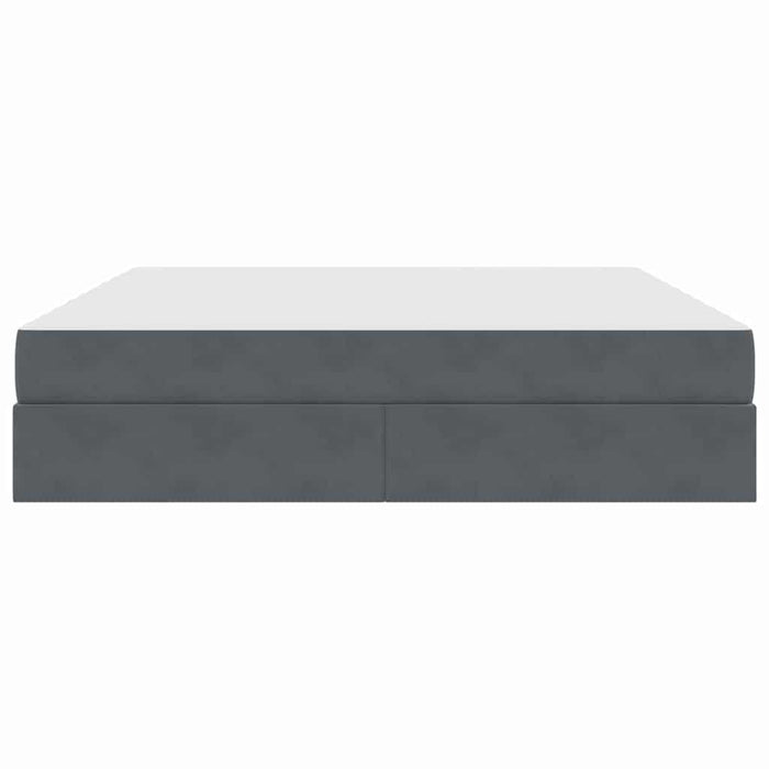 Pat cu saltea și spațiu de depozitare Gri închis 160 x 200 cm - WALTI WALTI