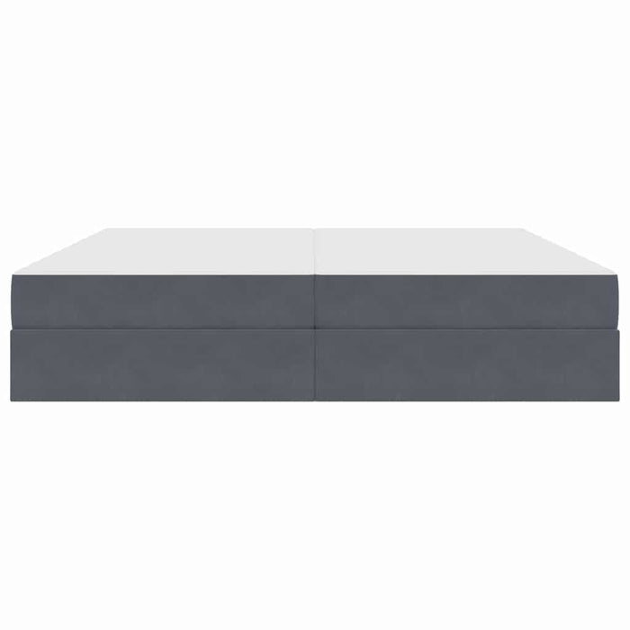 Pat cu saltea și spațiu de depozitare Gri închis 200 x 200 cm - WALTI WALTI