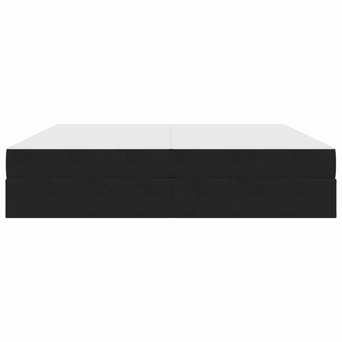 Pat cu saltea și spațiu de depozitare Negru 200 x 200 cm - WALTI WALTI