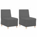 Scaun canapea gri deschis 55 cm fabric 2 pcs Gri închis - WALTI WALTI