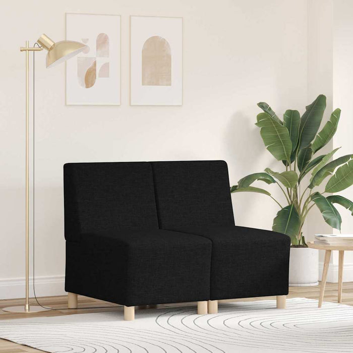 Scaun canapea gri deschis 55 cm fabric 2 pcs Negru - WALTI WALTI