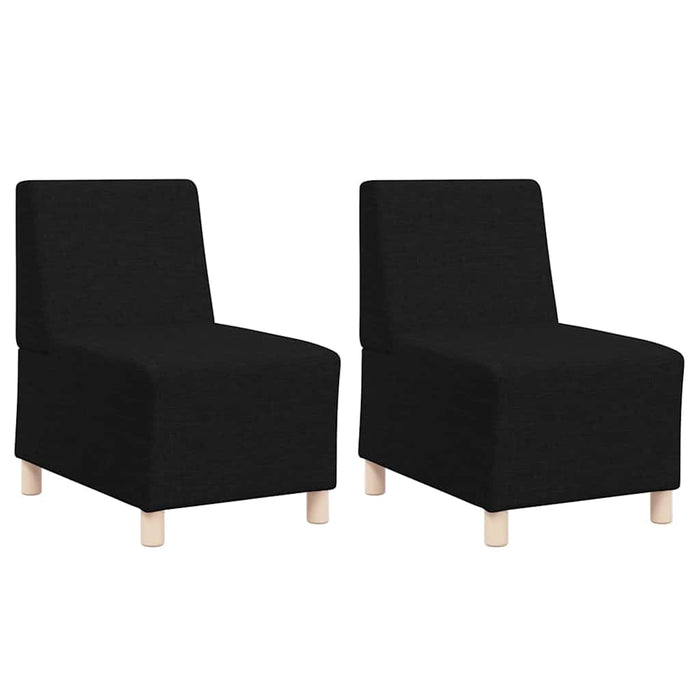 Scaun canapea gri deschis 55 cm fabric 2 pcs Negru - WALTI WALTI