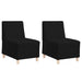 Scaun canapea gri deschis 55 cm fabric 2 pcs Negru - WALTI WALTI