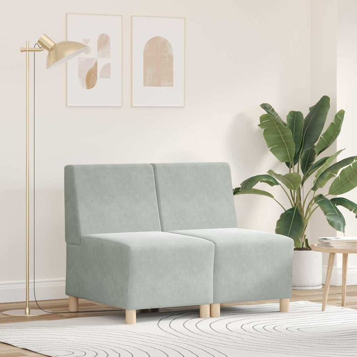 Unitate Sofa Modulară Fără Brațe 2 pcs Gri deschis - WALTI WALTI