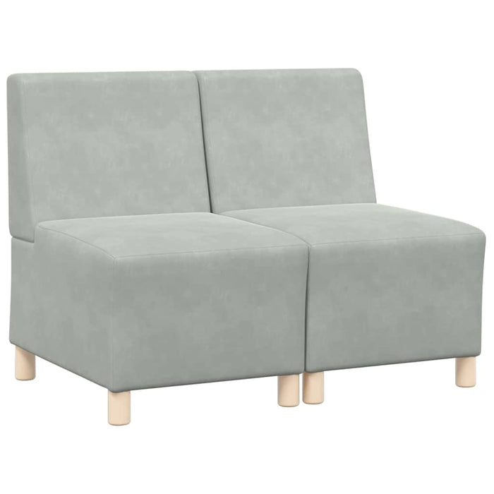 Unitate Sofa Modulară Fără Brațe 2 pcs Gri deschis - WALTI WALTI