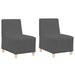 Sofa Chiar 2 pcs Gri închis 55 x 74 x 82 cm Țesătură de catifea - WALTI WALTI