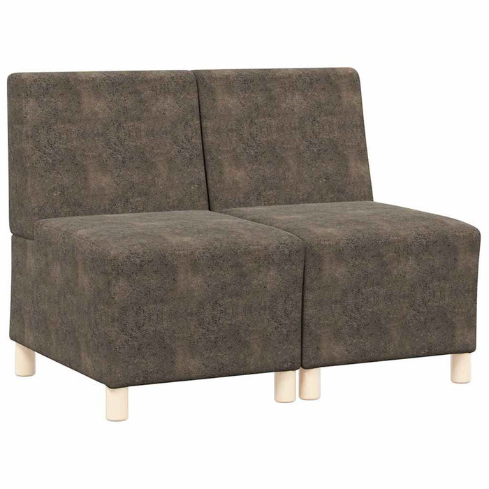 Unitate Sofa Modulară Fără Brațe 2 pcs Gri închis - WALTI WALTI