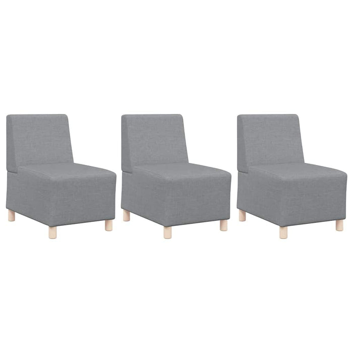 Scaun canapea gri deschis 55 cm fabric 3 pcs Gri deschis - WALTI WALTI