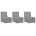 Scaun canapea gri deschis 55 cm fabric 3 pcs Gri deschis - WALTI WALTI