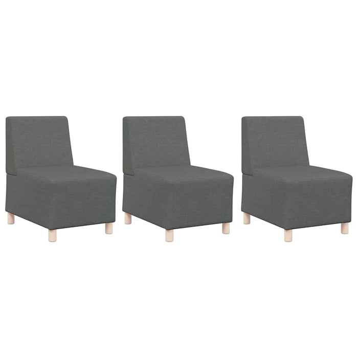 Scaun canapea gri deschis 55 cm fabric 3 pcs Gri închis - WALTI WALTI