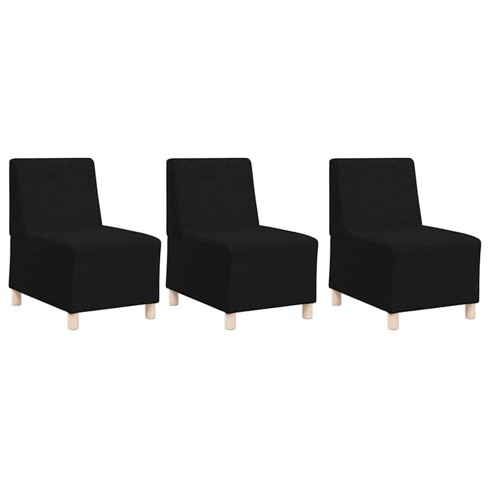 Scaun canapea gri deschis 55 cm fabric 3 pcs Negru - WALTI WALTI