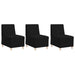 Scaun canapea gri deschis 55 cm fabric 3 pcs Negru - WALTI WALTI