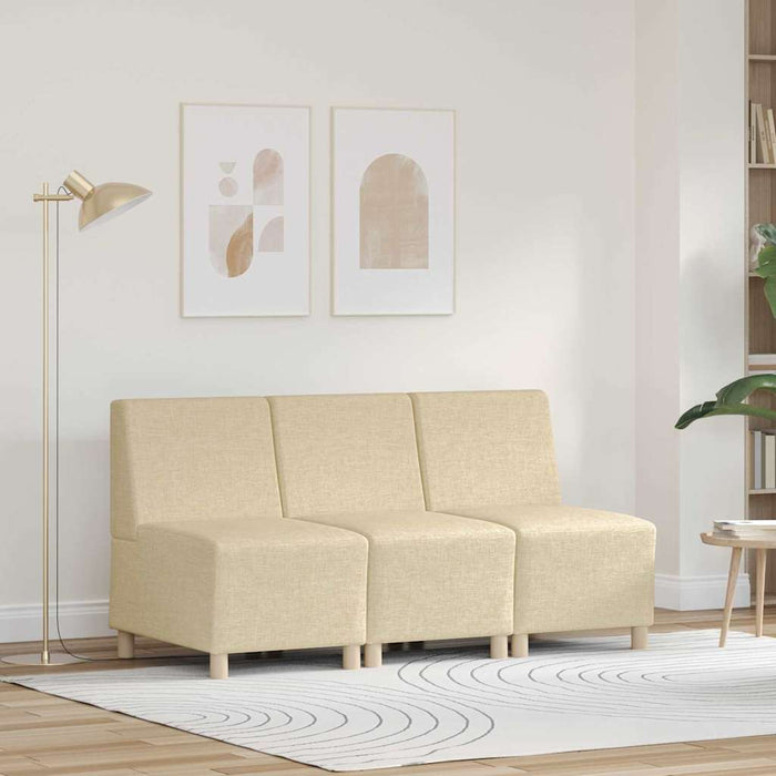 Scaun canapea gri deschis 55 cm fabric 3 pcs Crem - WALTI WALTI