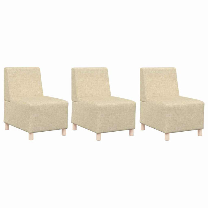 Scaun canapea gri deschis 55 cm fabric 3 pcs Crem - WALTI WALTI