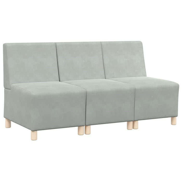 Unitate Sofa Modulară Fără Brațe 3 pcs Gri deschis - WALTI WALTI