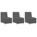 Sofa Chiar 3 pcs Gri închis 55 x 74 x 82 cm Țesătură de catifea - WALTI WALTI