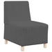 Sofa Chiar 3 pcs Gri închis 55 x 74 x 82 cm Țesătură de catifea - WALTI WALTI