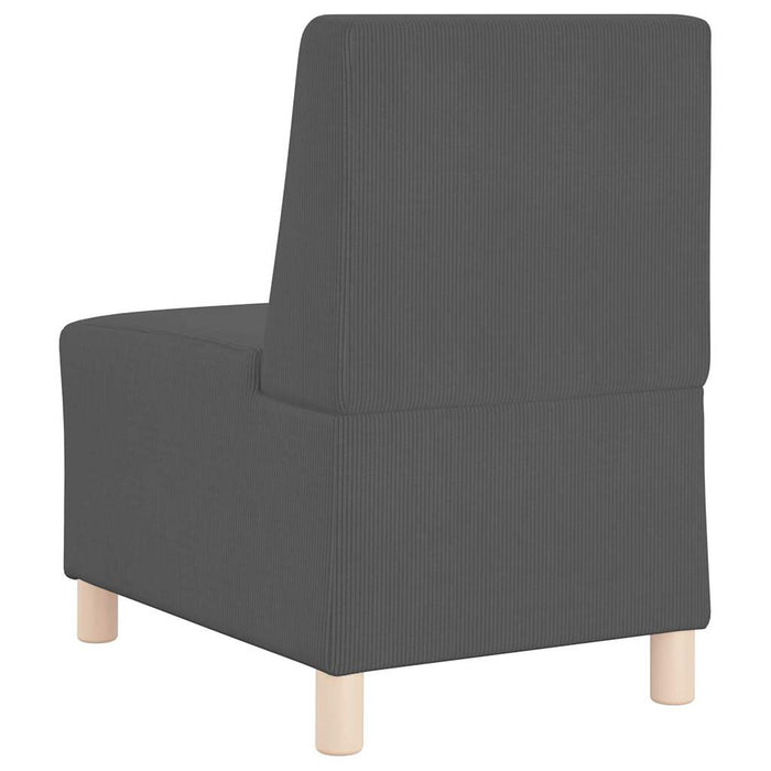 Sofa Chiar 3 pcs Gri închis 55 x 74 x 82 cm Țesătură de catifea - WALTI WALTI