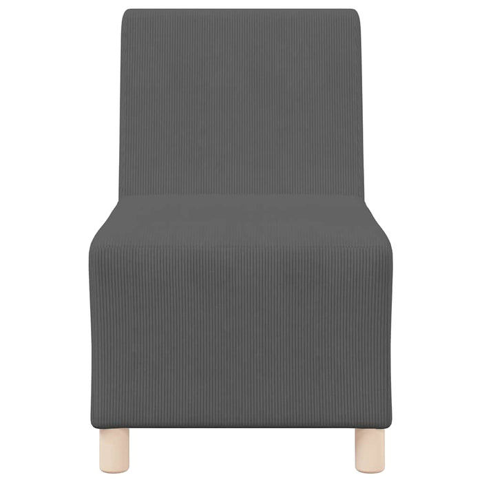 Sofa Chiar 3 pcs Gri închis 55 x 74 x 82 cm Țesătură de catifea - WALTI WALTI