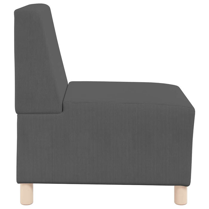 Sofa Chiar 3 pcs Gri închis 55 x 74 x 82 cm Țesătură de catifea - WALTI WALTI