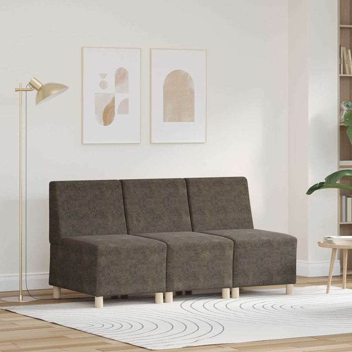 Unitate Sofa Modulară Fără Brațe 3 pcs Gri închis - WALTI WALTI