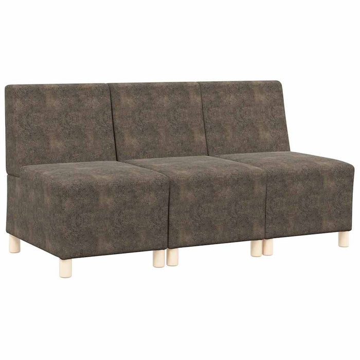 Unitate Sofa Modulară Fără Brațe 3 pcs Gri închis - WALTI WALTI
