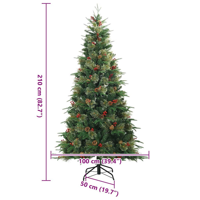 Brad de Crăciun artificial cu ramuri articulare Verde 210 cm - WALTI WALTI