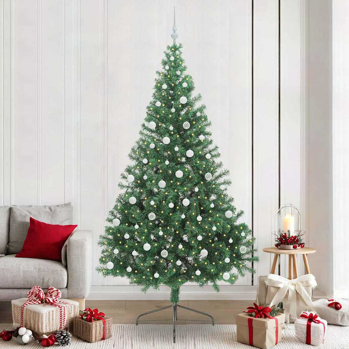 Pom de Crăciun artificial pre-iluminat Verde 240 cm PVC - WALTI WALTI