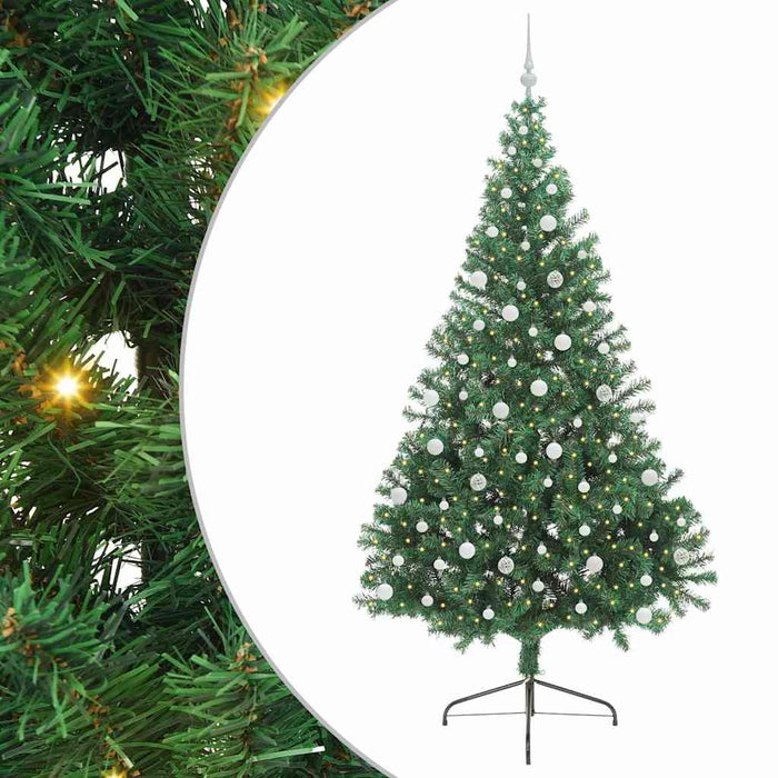 Pom de Crăciun artificial pre-iluminat Verde 240 cm PVC - WALTI WALTI