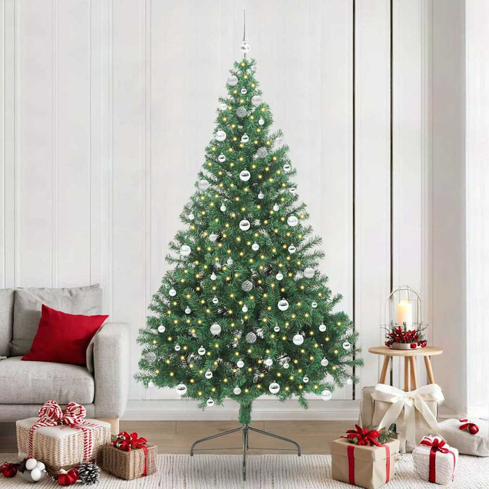 Pom de Crăciun artificial pre-iluminat Verde 240 cm PVC - WALTI WALTI