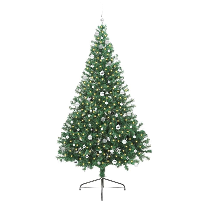 Pom de Crăciun artificial pre-iluminat Verde 240 cm PVC - WALTI WALTI