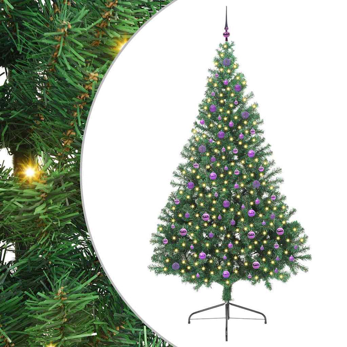 Pom de Crăciun artificial pre-iluminat Verde 240 cm PVC - WALTI WALTI