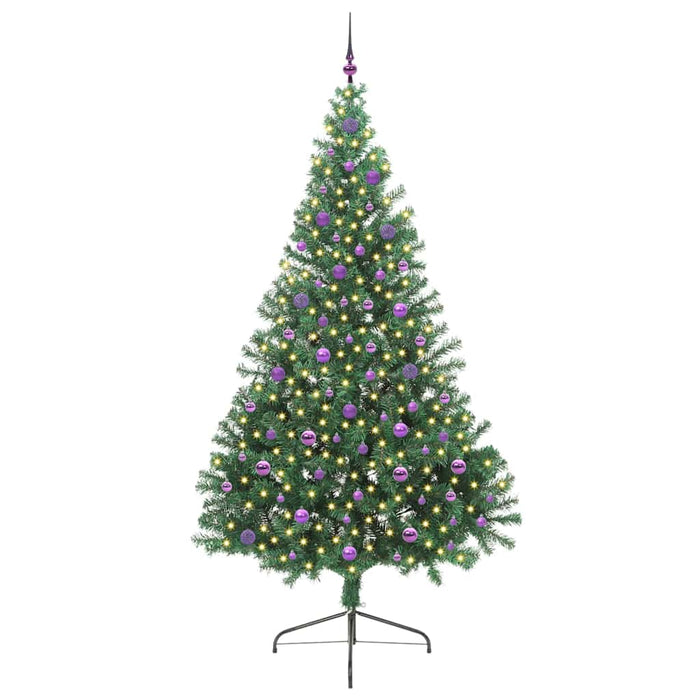 Pom de Crăciun artificial pre-iluminat Verde 240 cm PVC - WALTI WALTI