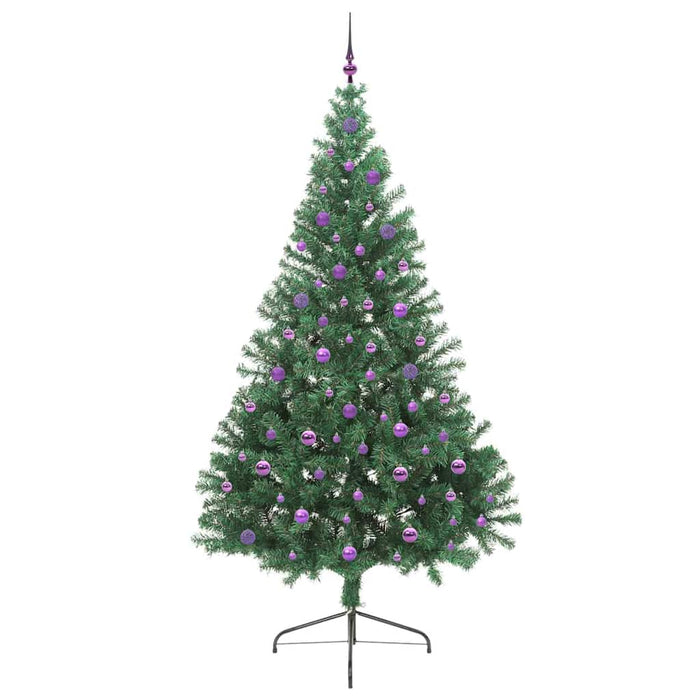 Pom de Crăciun artificial pre-iluminat Verde 240 cm PVC - WALTI WALTI