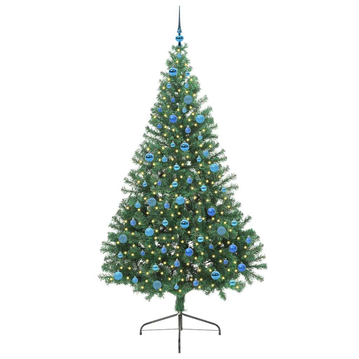 Pom de Crăciun artificial pre-iluminat Verde 240 cm PVC - WALTI WALTI